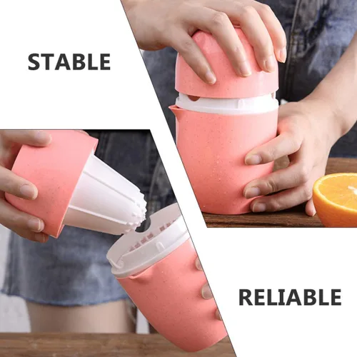 Vista 9 de 2 Pcs Manual Fruit Juicer Portable Orange Lemon Squeezer Non-electric Handheld Citrus Press for Household Use Easy to Clean Safe Kitchen Tool Random