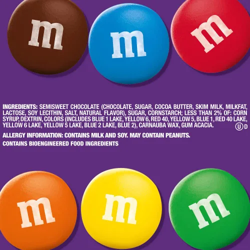 Vista 8 de M&M'S Caramelos de chocolate oscuro, chocolate a granel de tamaño familiar, bolsa oscura resellable de 18 onzas
