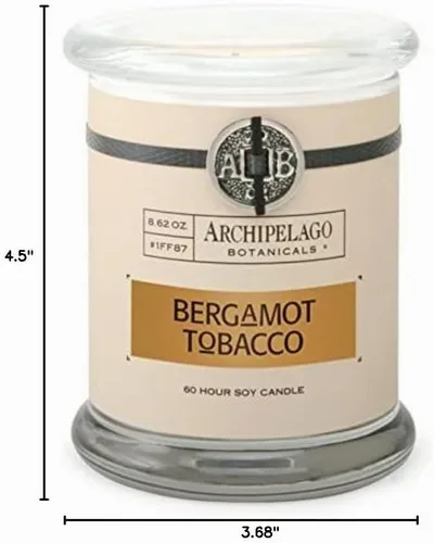 Vista 6 de Archipelago Botanicals Vela de soja con tabaco de bergamota, 8.6 onzas