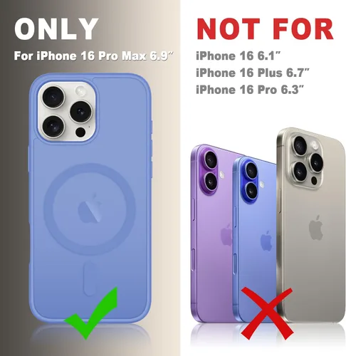 Vista 567 de Funda para Google Pixel 10 Pro XL, cubierta magnética mate, color negro Fit for MagSafe, Screen Protector included, Shockproof Military Grade