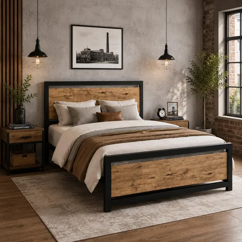 Vista 9 de Catrimown - Bases de cama individuales con cabecero, base de cama metálica de tamaño individual con fuerte soporte de listones de acero, cama