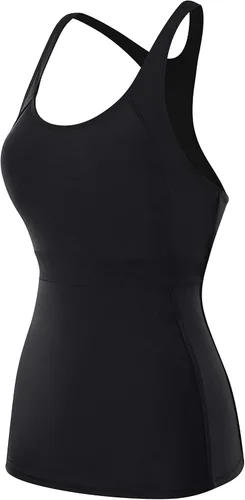 Vista 7 de AdoreShe Traje de baño de espalda cruzada para mujer, color negro