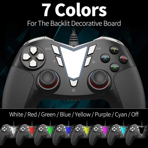 Vista 3 de IFYOO One Pro - Controlador de juegos de vapor para PC, mando de videojuegos USB con cable compatible con computadoraportátil (Windows 1087XP)