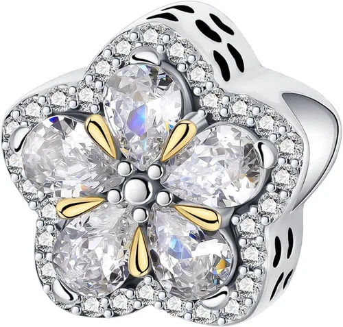 Vista 169 de Dije de girasol con diseño de estrella y luna y elefante para pulsera, collar de plata de ley 925, dijes de corazón de amor para mujer, regalo