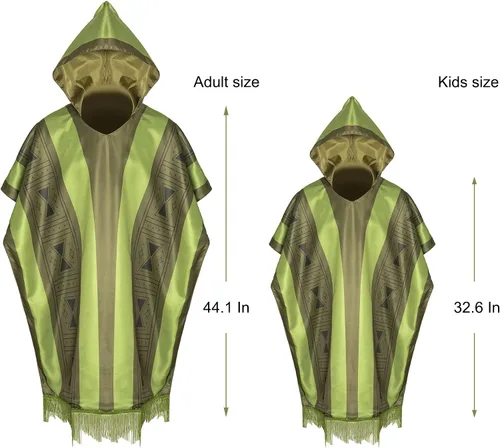 Vista 2 de Bigll Bruno Encanto Costume for Kids Adult Cloak Cape Camilo Boys Girls Dress Up Cosplay Halloween