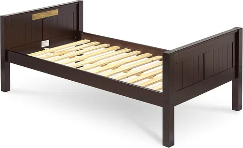 Vista 7 de Camaflexi Sofá cama, cabecero de panel, madera maciza, riel protector trasero, no necesita somier, la base de colchón tiene 14 listones de madera