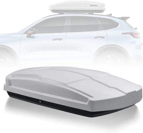 Vista 16 de Portaequipajes de Techo de Carcasa Rígida Grande con Cerradura de Llave 56" L x 30" A x 13.7" Al, 13 Pies Cúbicos, Impermeable de Servicio Pesado