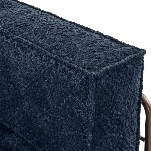 Vista 8 de MCombo Sofá modular con cojín extraíble, sofá tapizado para sala de estar, apartamento, oficina (azul, asiento medio)