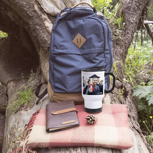 Vista 2 de Amazing Items Regalos para papá, taza de viaje personalizada con nombre y texto, añade tu foto, 8 fuentes y colores diferentes, vaso de viaje de 14