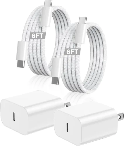 Vista 10 de Cargador rápido USB C para iPad, cargador rápido para iPad 2018-2026, bloque de pared con cable USB C a C de 3 pies para iPad Pro M5/M4/13/12.9/11