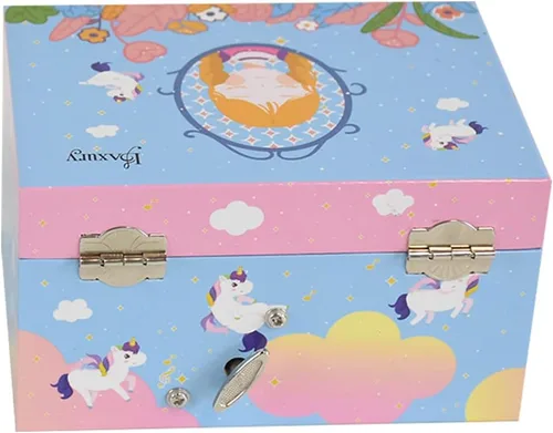 Vista 3 de Laxury Joyero de música con diseño de cisne y bailarina para niños joyero de bailarina joyero para niñas regalo para niñas de 7 a 12 años
