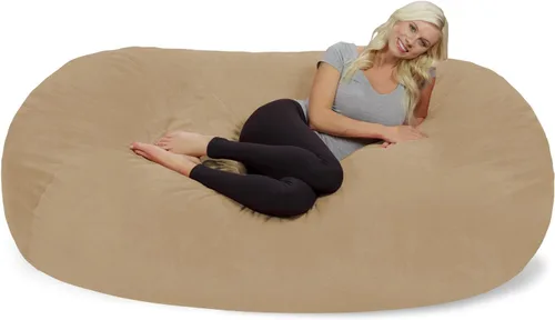 Vista 5 de Chill Sack Funda para Silla Puf, 6 pies, Microgamuza - Chocolate Microsuede - Chocolate - Solo funda