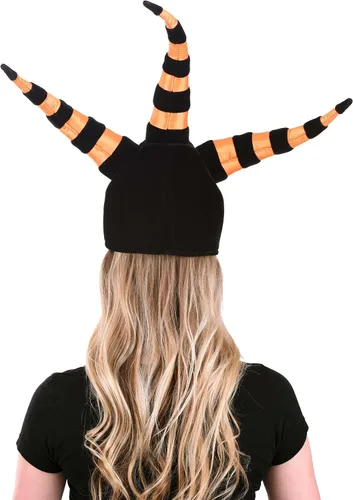 Vista 8 de Nightmare Before Christmas Sombrero de peluche de arlequín demonio