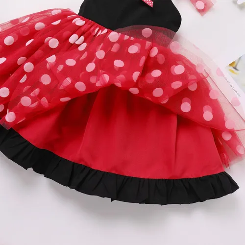Vista 5 de Vestido tutú para niña, sin mangas, fruncido, vestido de verano con lentejuelas brillantes, lunares, estrellas, princesa, vestido de tul