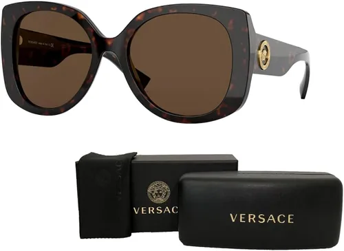 Vista 3 de Versace VE4387 Rectangle Sunglasses for Women BUNDLE with Designer iWear Complimentary Eyewear Care Kit