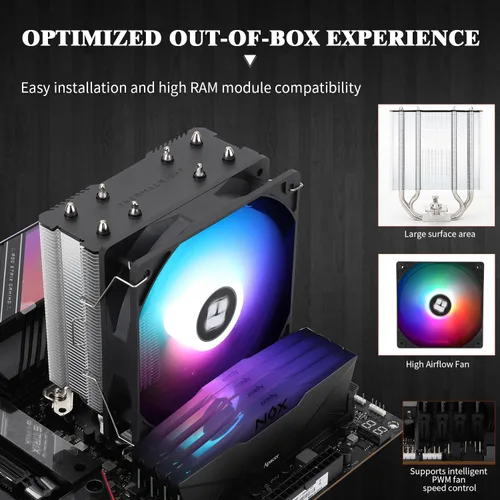 Vista 3 de Thermalright Assassin X 120R SE V2 - Enfriador de CPU, color de lámpara fija, tubos de calor de 0.157 x 0.236 in, velocidad de 1550 rpm, ventilador