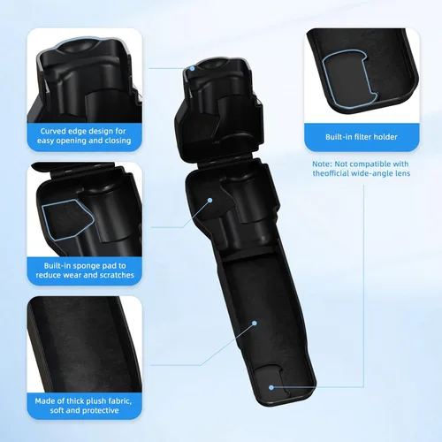 Vista 2 de BRDRC Pocket 3 Funda protectora para Xtra Muse Gimbal Lens Cap Protector de pantalla para DJI Osmo Pocket 3 Creator Combo/Xtra Muse Accesorios (rosa)