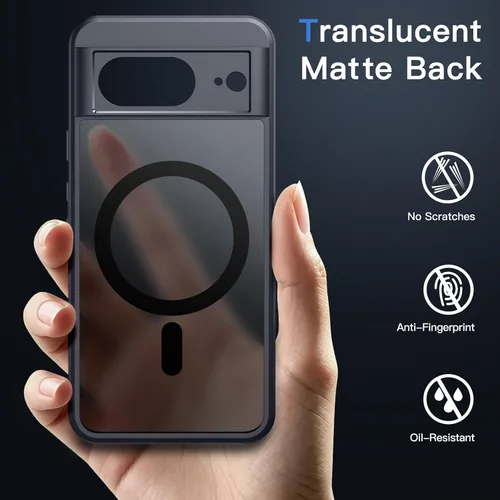 Vista 5 de JETech Funda magnética para Google Pixel 8 de 6.2 pulgadas 2023, compatible con MagSafe, translúcida mate trasera a prueba de golpes (Hazel)
