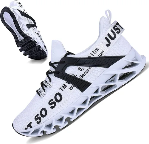 Vista 5 de COKAFIL - Zapatos de correr para hombre, tenis atléticos con bordes para caminar