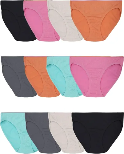 Vista 9 de Fruit of the Loom - Ropa interior transpirable de mujer, absorbe la humedad para mantenerte fresca y cómoda, disponible en talla extra grande