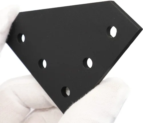Vista 6 de 10 Conjuntos de Conector de Esquina de Extrusión de Aluminio 2020 Serie 20 Placa de Unión de Ranura en T y V Hardware Conector en L con Tuercas en T
