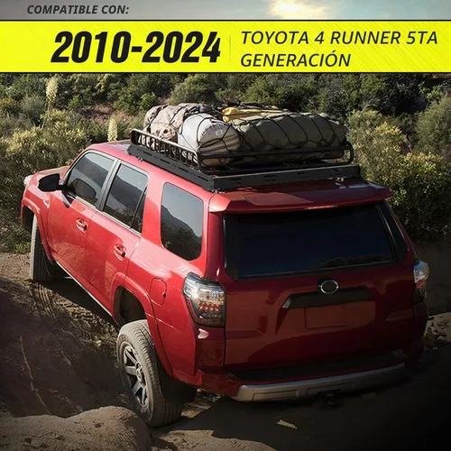 Vista 2 de YZONA Cesta de carga para portaequipajes de techo de 3/4 de longitud, compatible con Toyota 4Runner 2010-2024 de 5ª generación, soporte