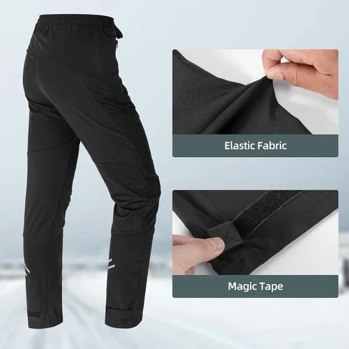 Vista 2 de ROCKBROS Pantalones de ciclismo para hombre, pantalones de ciclismo de montaña de secado rápido, pantalones de ciclismo para correr, senderismo