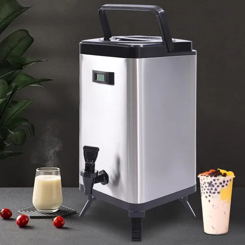 Vista 10 de Dispensador de bebidas aislado de acero inoxidable 304, dispensador térmico de bebidas frías y calientes, dispensador de bebidas de 12 litros/3.17