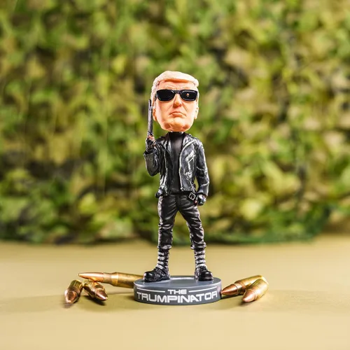 Vista 7 de Proud Patriots The Trumpinator Bobblehead El regalo #1 Patriótico y Presidente 2026 cumpleaños para conservadores o regalo de broma para liberales