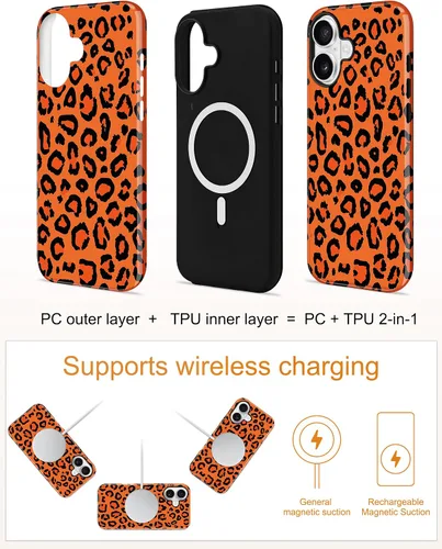 Vista 563 de Jusy Funda compatible con MagSafe con estampado de caparazón de tortuga marrón para iPhone 7/8/SE, cubierta protectora de TPU suave magnética