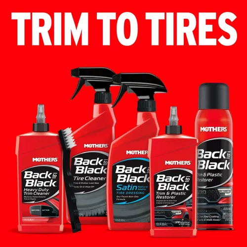 Vista 8 de Kit limpiador de molduras Mothers Back-to-black, alta resistencia Deep Cleans & Restores Exterior Trim & Plastics, Removes Oxidation, Dirt, Grime