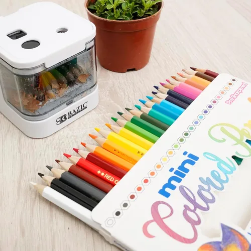 Vista 6 de BAZIC PRODUCTS 24 mini lápices de colores, para escritura de exámenes escolares