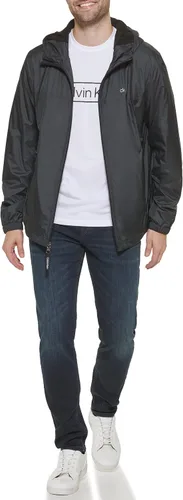 Vista 2 de Calvin Klein Abrigo de forro polar con capucha, chaqueta de plumón para hombre