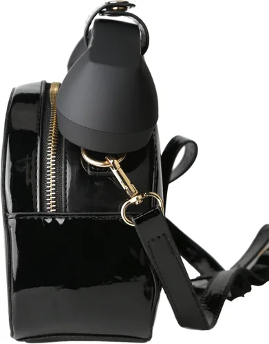 Vista 3 de Bolso bandolera para teléfono con esfera retro, bolso de micrófono móvil de PU para mujer