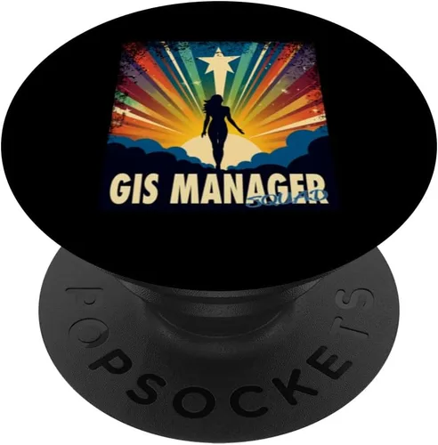 Vista 6 de GIS Manager Funny Female Hero Job Women PopSockets MagSafe PopGrip for iPhone