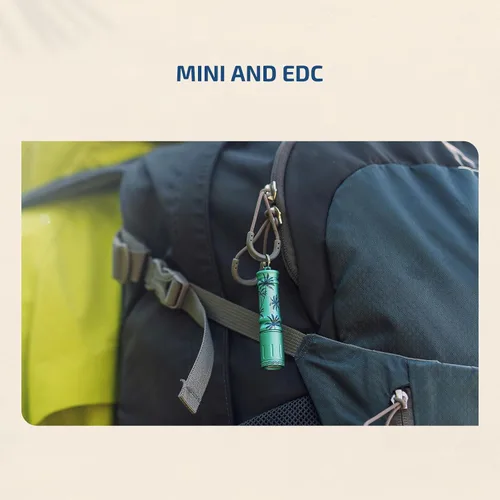 Vista 7 de OLIGHT - Linterna i3E EOS EDC AAA de 90 lúmenes, con lente de polimetilmetacrilato TIR, compacta, para llavero, noche y campamento, verde y azul