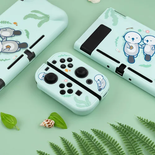Vista 7 de GeekShare Protective Case Slim Cover Case for Nintendo Switch and Joy-Con - Shock-Absorption and Anti-Scratch (Sea Otter)