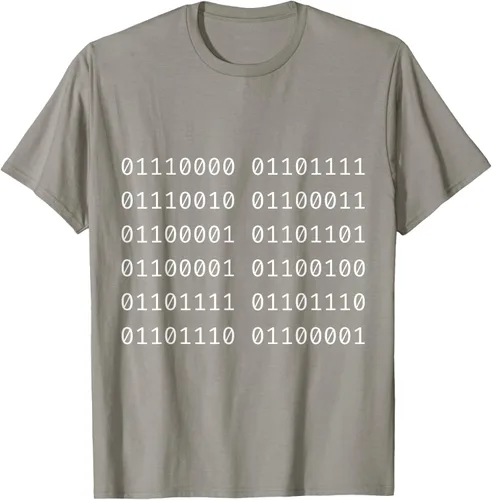 Vista 29 de Porca Madonna In Codice Binario Código Binario Camiseta, Negro