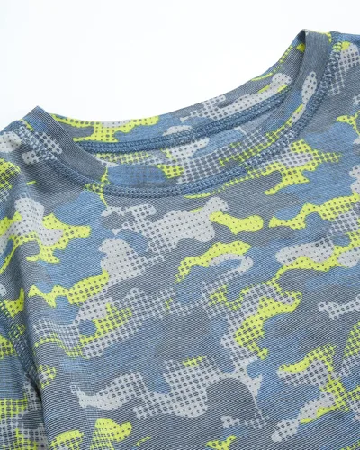 Vista 3 de Eddie Bauer Conjunto de ropa interior térmica para niños, camisa de capa base de rendimiento de 2 piezas y pantalones térmicos para niños y niñas