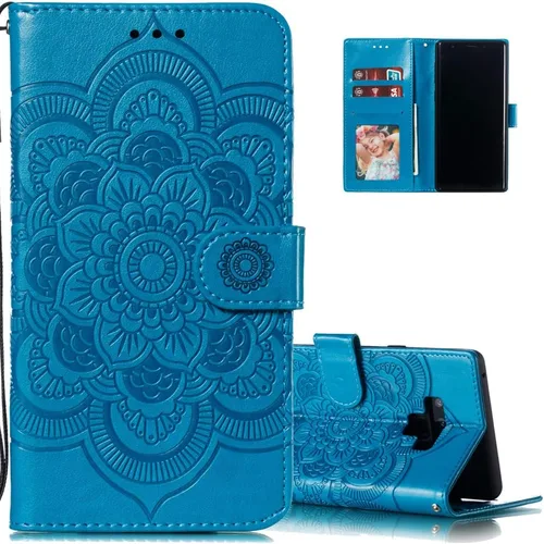 Vista 10 de LEECOCO - Funda para Galaxy Note 9 con diseño de mandala en relieve de piel sintética con tapa para cuaderno, estilo de libro, soporte magnético
