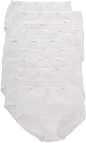 Vista 16 de Hanes Paquete de ropa interior para mujer, paquete de 10, bragas de mezcla de algodón de cobertura completa, ropa interior que absorbe la humedad