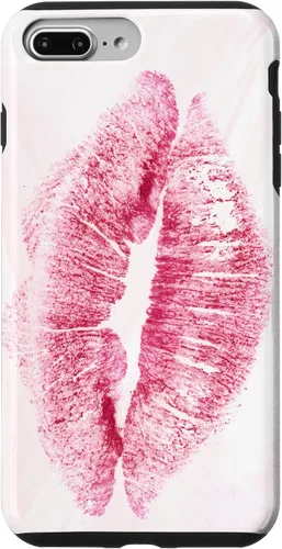 Vista 9 de Carcasa rosa para iPhone 15 Kiss Lips Love