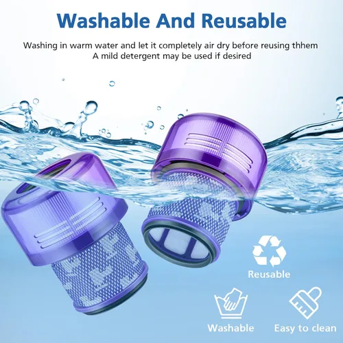 Vista 6 de Paquete de 2 filtros de repuesto para aspiradora Dyson V11 Outsize, Origin, Outsize, Outsize Plus, Outsize+, Absolute+, Absolute Extra, SV16, SV29