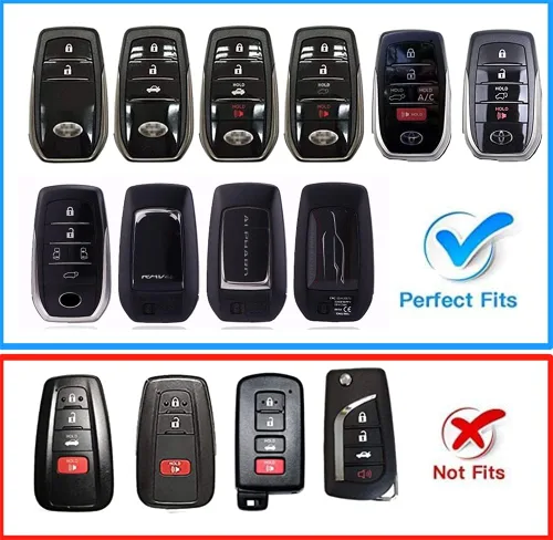 Vista 3 de Funda para llavero RAV4 Prime 2021, TPU suave compatible con Toyota Venza, Land Cruiser 2019, prado, Hilux, Fortuner, cubierta de corona (rosa)