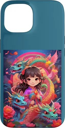 Vista 6 de Funda para iPhone 16 Chinese New Year of the Dragon 2024 Anime