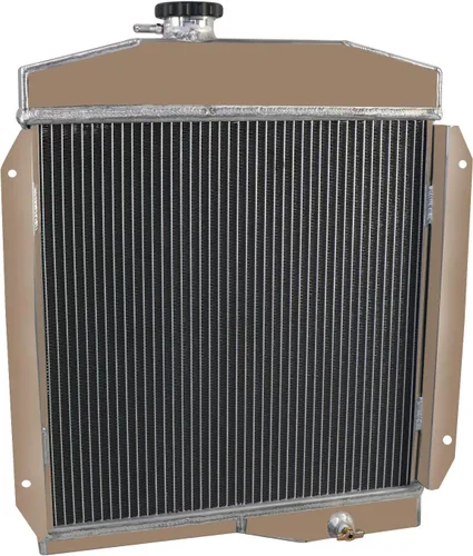 Vista 6 de Radiador de aluminio de 3 filas para Jeep Willys 1955-1958 Flathead L4 3.7L V6 V8