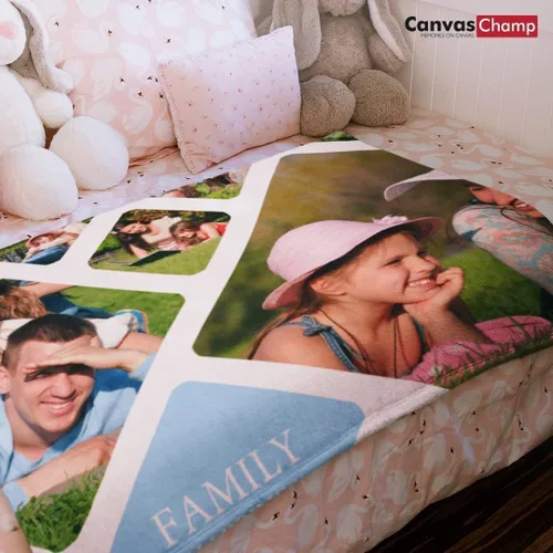 Vista 7 de CanvasChamp Manta de forro polar, personaliza mantas de forro polar, imprime tu foto en una manta, tamaño Queen - 50 x 60 pulgadas