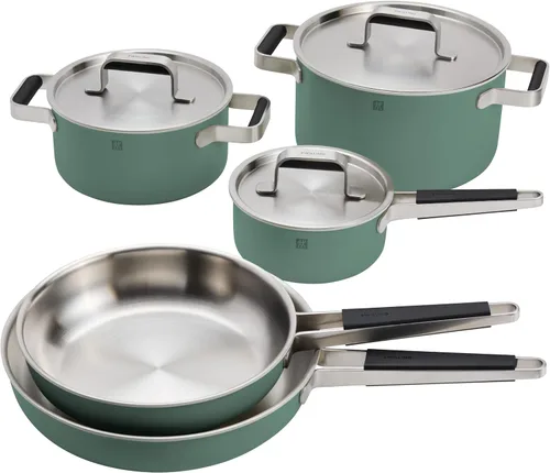 Vista 11 de Pure - Juego de utensilios de cocina de acero inoxidable, 6 piezas, color gris