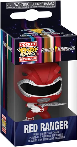 Vista 2 de Funko Pop! Llavero: Mighty Morphin Power Rangers 30 Aniversario - Red Ranger