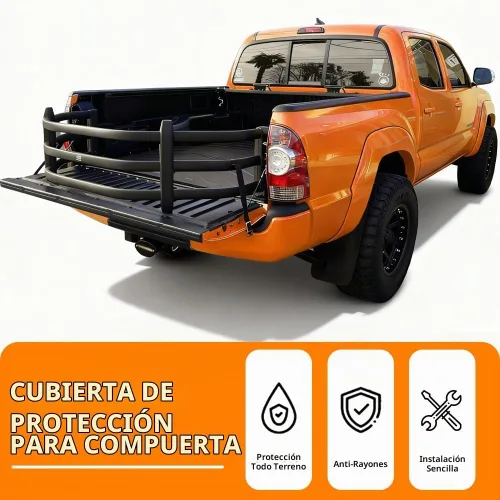 Vista 5 de G-PLUS Protector de portón trasero superior con moldura de textura de alerón, Compatible con Toyota Tacoma 2005 2006 2007 2008 2009 2010 2011 2012